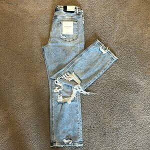 New with tags, Lovervet distressed high rise straight jeans size 29/9